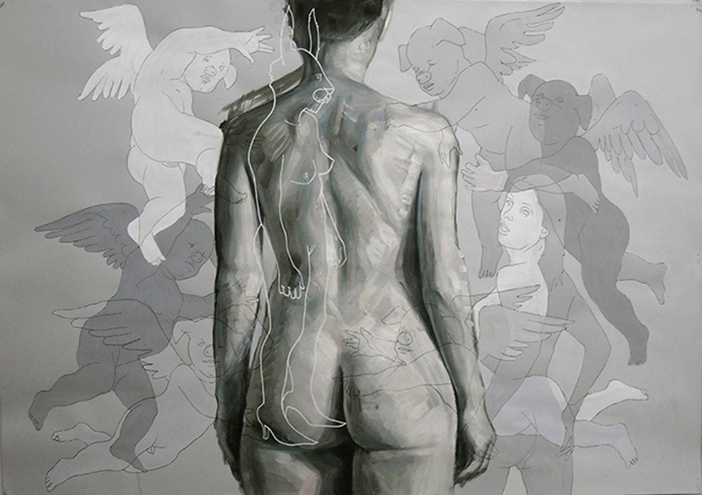 Lei, ,acrylic and oil on canvas,cm.100x70